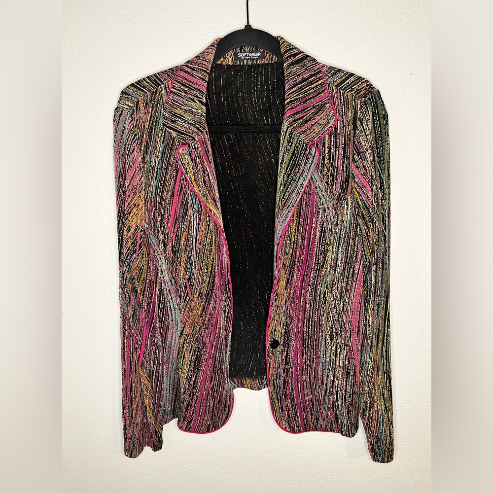 Multi-colored blazer size M - made in USA